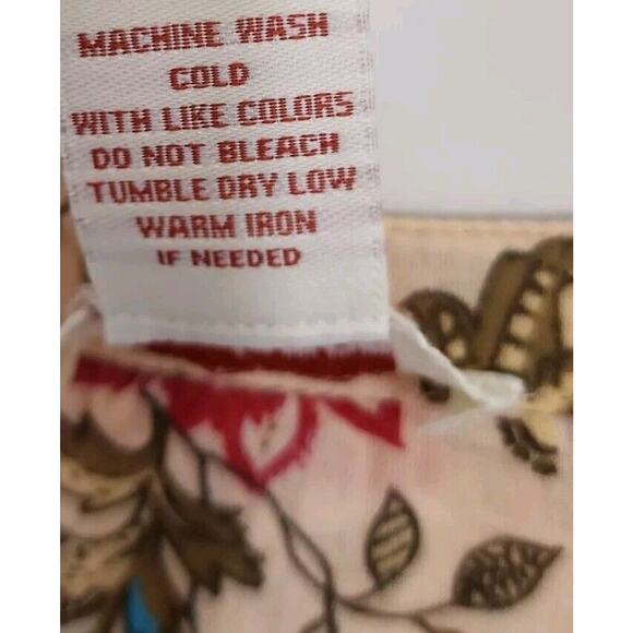 Sundance pleated v-neck Size Large Floral Elegant lightweight blouse Boho Hippie - Picture 4 of 7